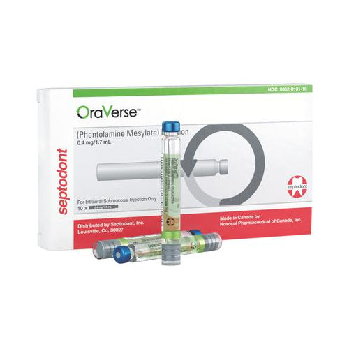 NDC 0362-0101-10 Septodont OraVerse Phentolamine Mesylate Injection NDC 0362-0101-10 Septodont OraVerse Phentolamine Mesylate Injection